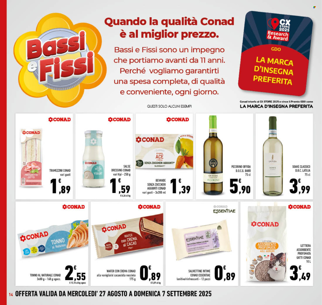 Volantino Conad - 27/8/2025 - 7/9/2025. Pagina 14