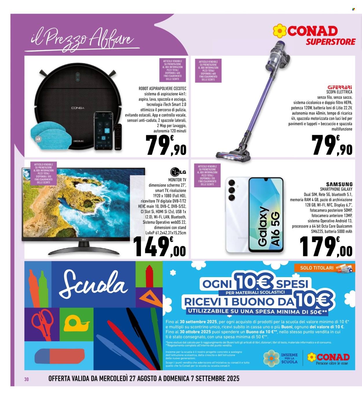 Volantino Conad Superstore - 27/8/2025 - 7/9/2025. Pagina 30