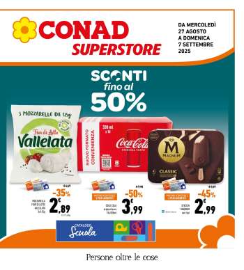 Volantino Conad Superstore - 27/8/2025 - 7/9/2025.