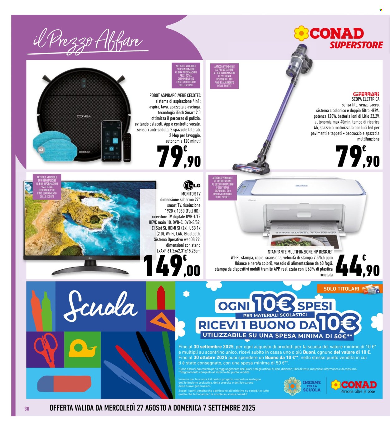 Volantino Conad Superstore - 27/8/2025 - 7/9/2025. Pagina 30