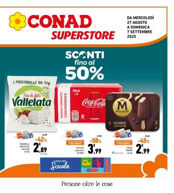 Volantino Conad Superstore - 27/8/2025 - 7/9/2025.