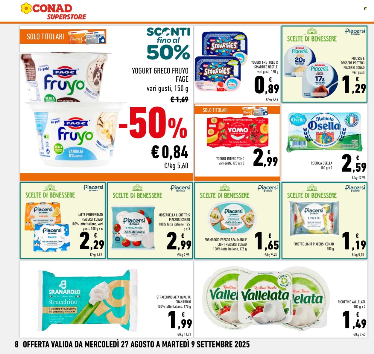 Volantino Conad Superstore - 27/8/2025 - 9/9/2025. Pagina 8