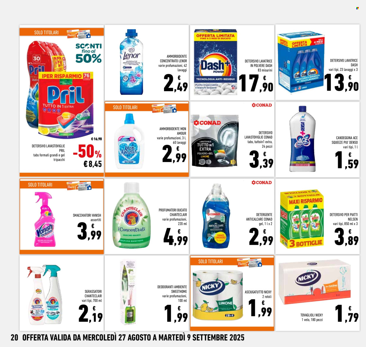 Volantino Conad Superstore - 27/8/2025 - 9/9/2025. Pagina 20