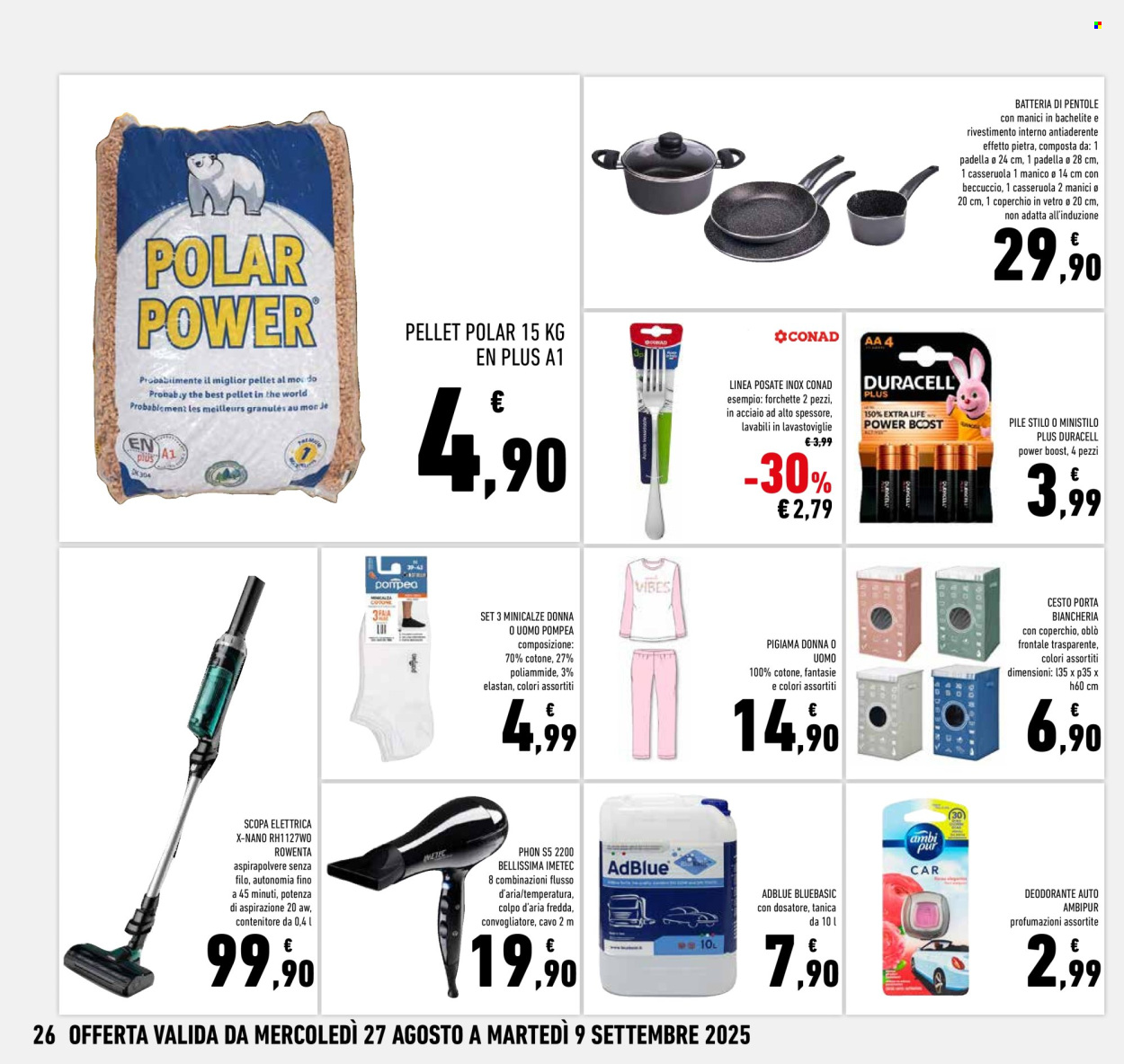 Volantino Conad Superstore - 27/8/2025 - 9/9/2025. Pagina 26