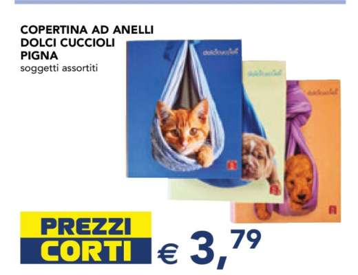 COPERTINA AD ANELLI DOLCI CUCCIOLI PIGNA