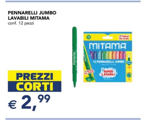 PENNARELLI JUMBO LAVABILI MITAMA