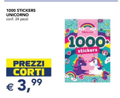 1000 STICKERS UNICORNO