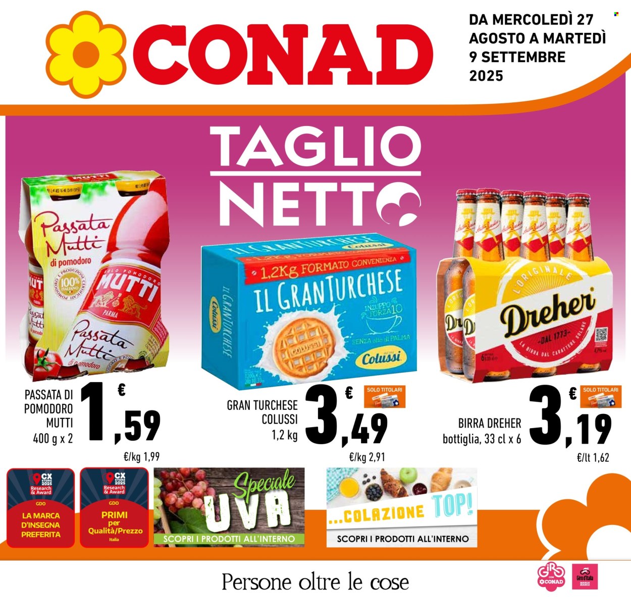 Volantino Conad - 27/8/2025 - 9/9/2025. Pagina 1