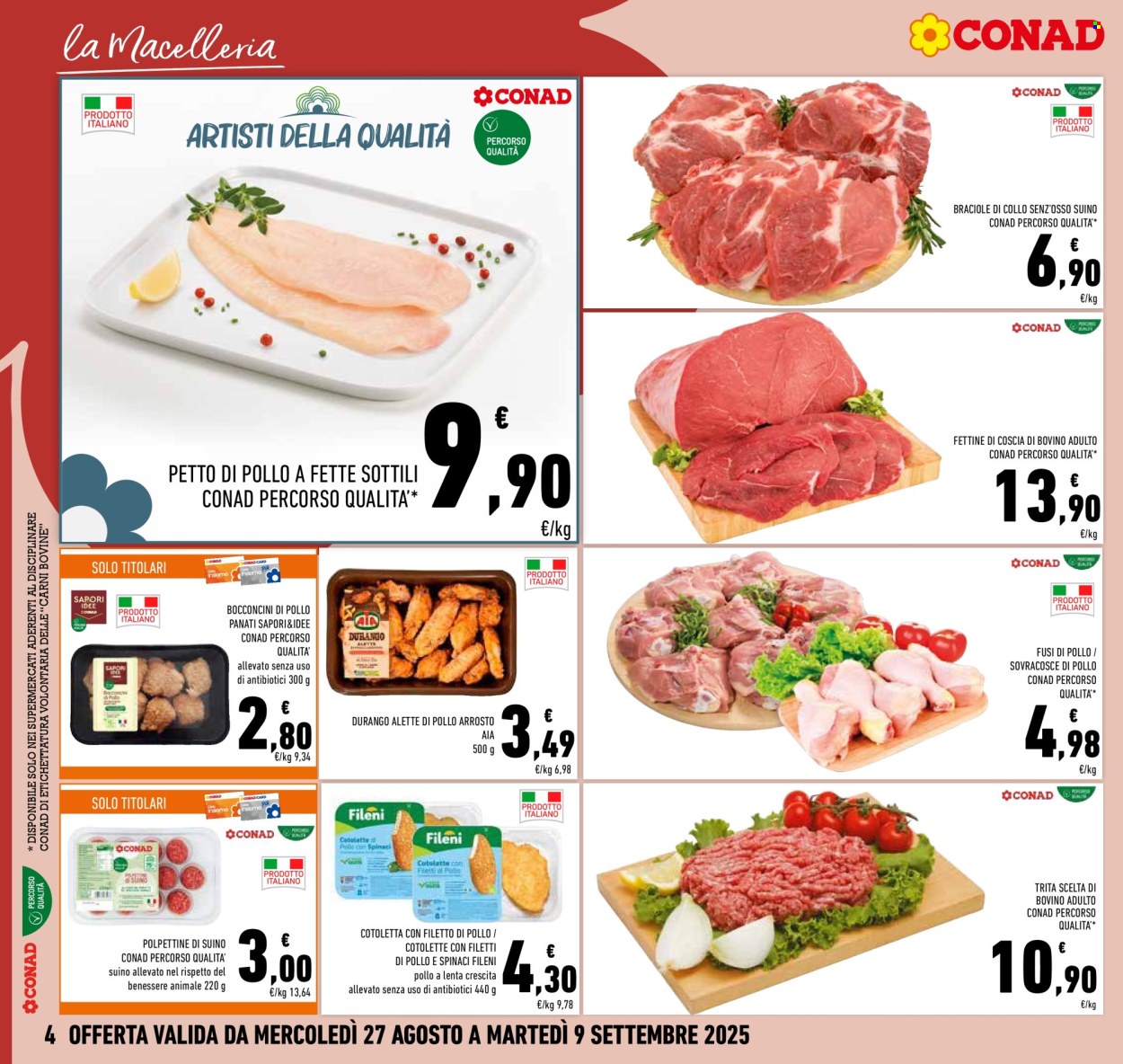 Volantino Conad - 27/8/2025 - 9/9/2025. Pagina 4