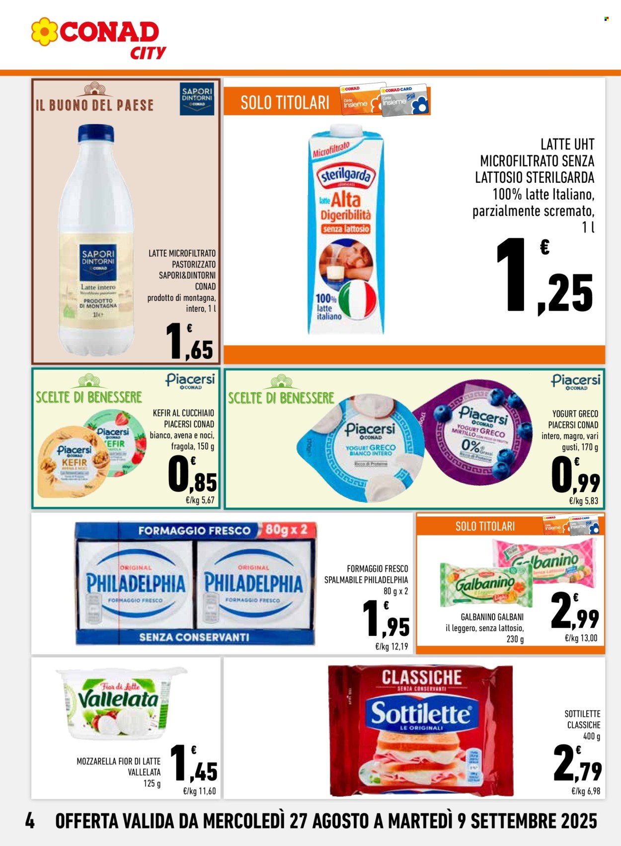 Volantino Conad City - 27/8/2025 - 9/9/2025. Pagina 4