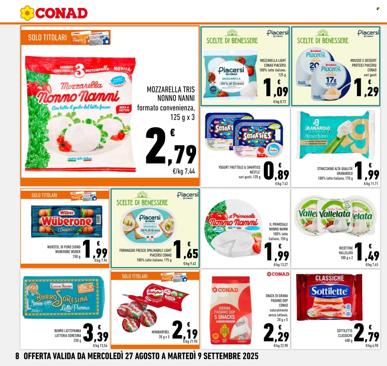 Volantino Conad - 27/8/2025 - 9/9/2025. Pagina 8