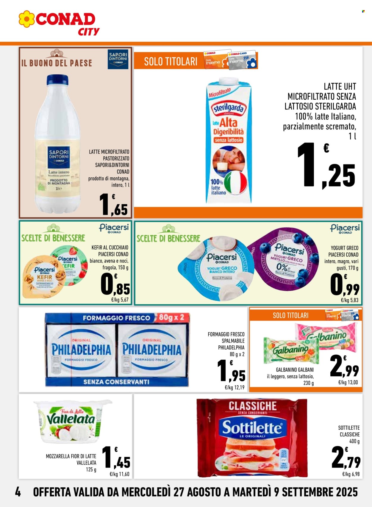 Volantino Conad - 27/8/2025 - 9/9/2025. Pagina 4