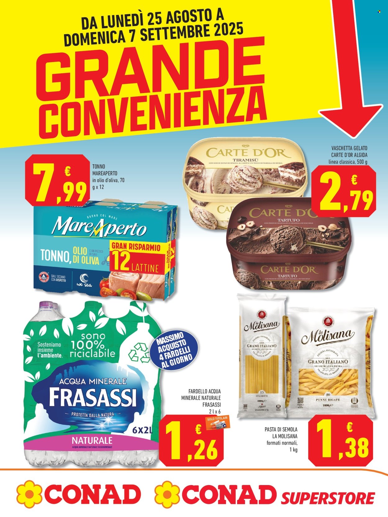 Volantino Conad - 25/8/2025 - 7/9/2025. Pagina 1