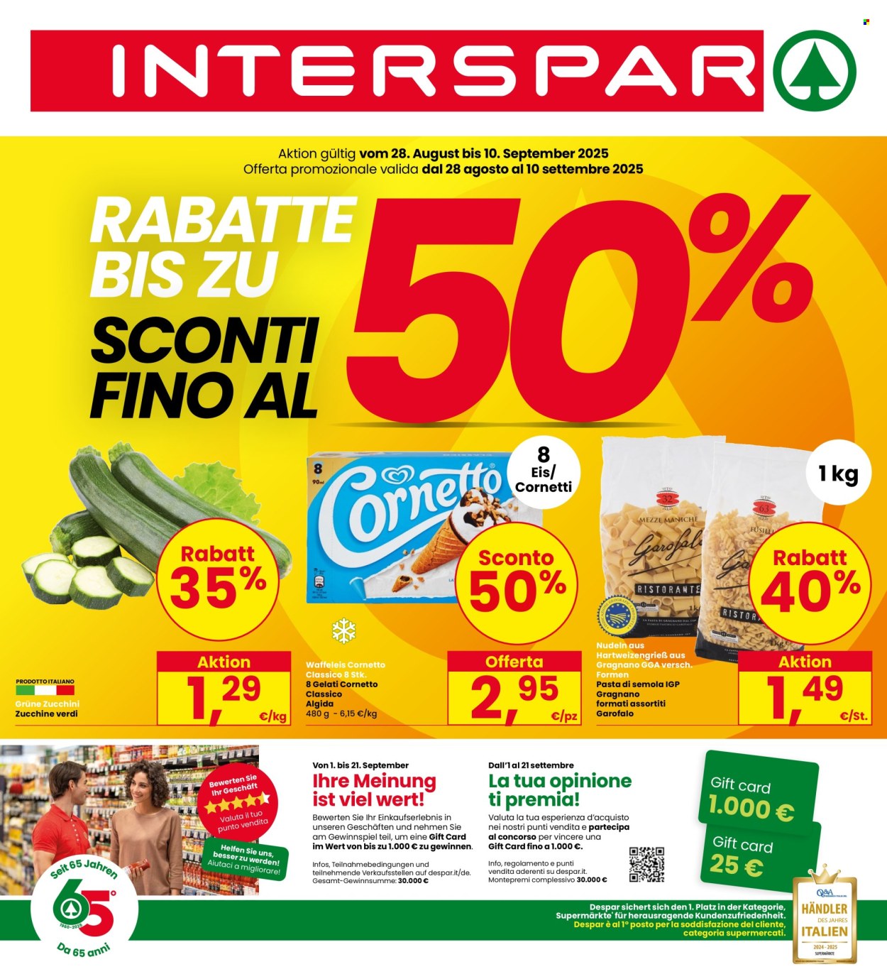 Volantino Interspar - 28/8/2025 - 10/9/2025. Pagina 1