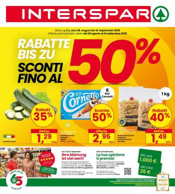 Volantino Interspar - 28/8/2025 - 10/9/2025.