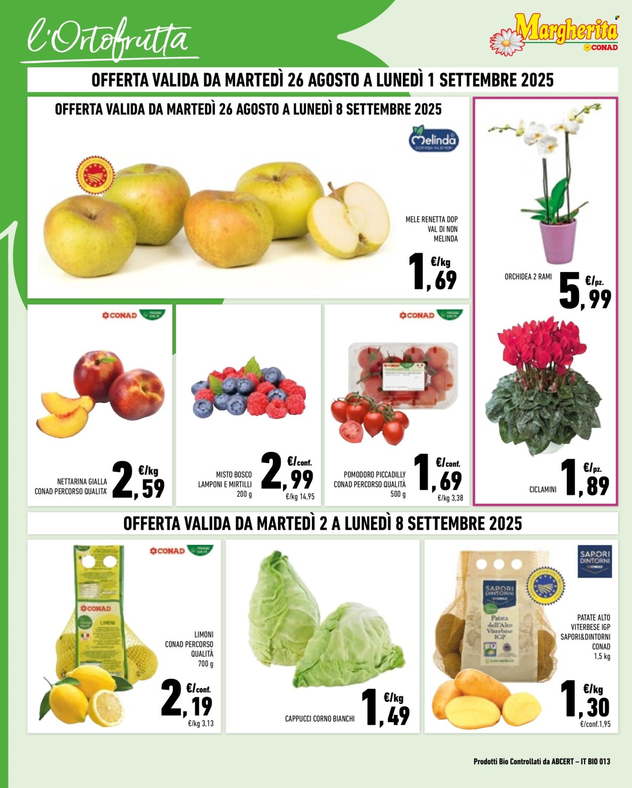 Volantino Margherita Conad - 26/8/2025 - 8/9/2025. Pagina 2