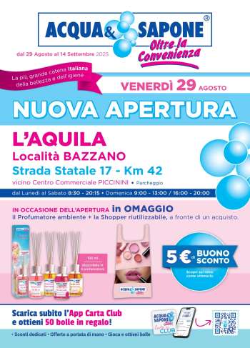 Volantino Acqua & Sapone - 29/8/2025 - 14/9/2025.
