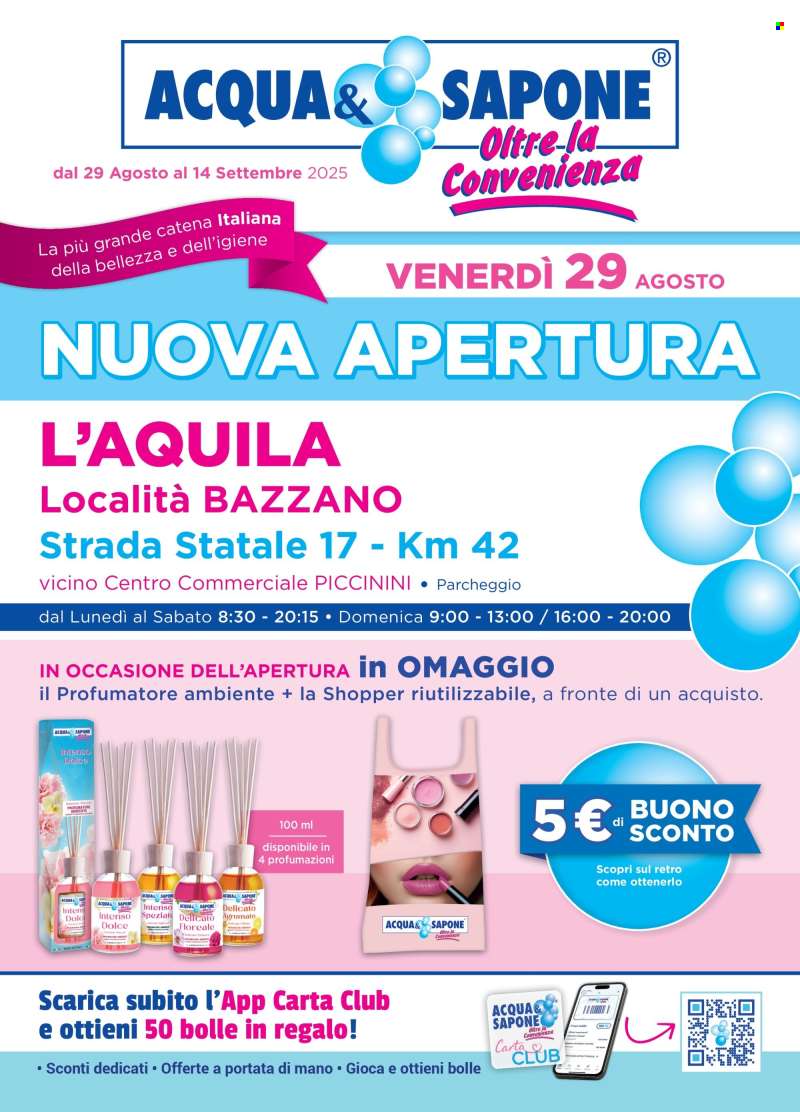 Volantino Acqua & Sapone - 29/8/2025 - 14/9/2025.
