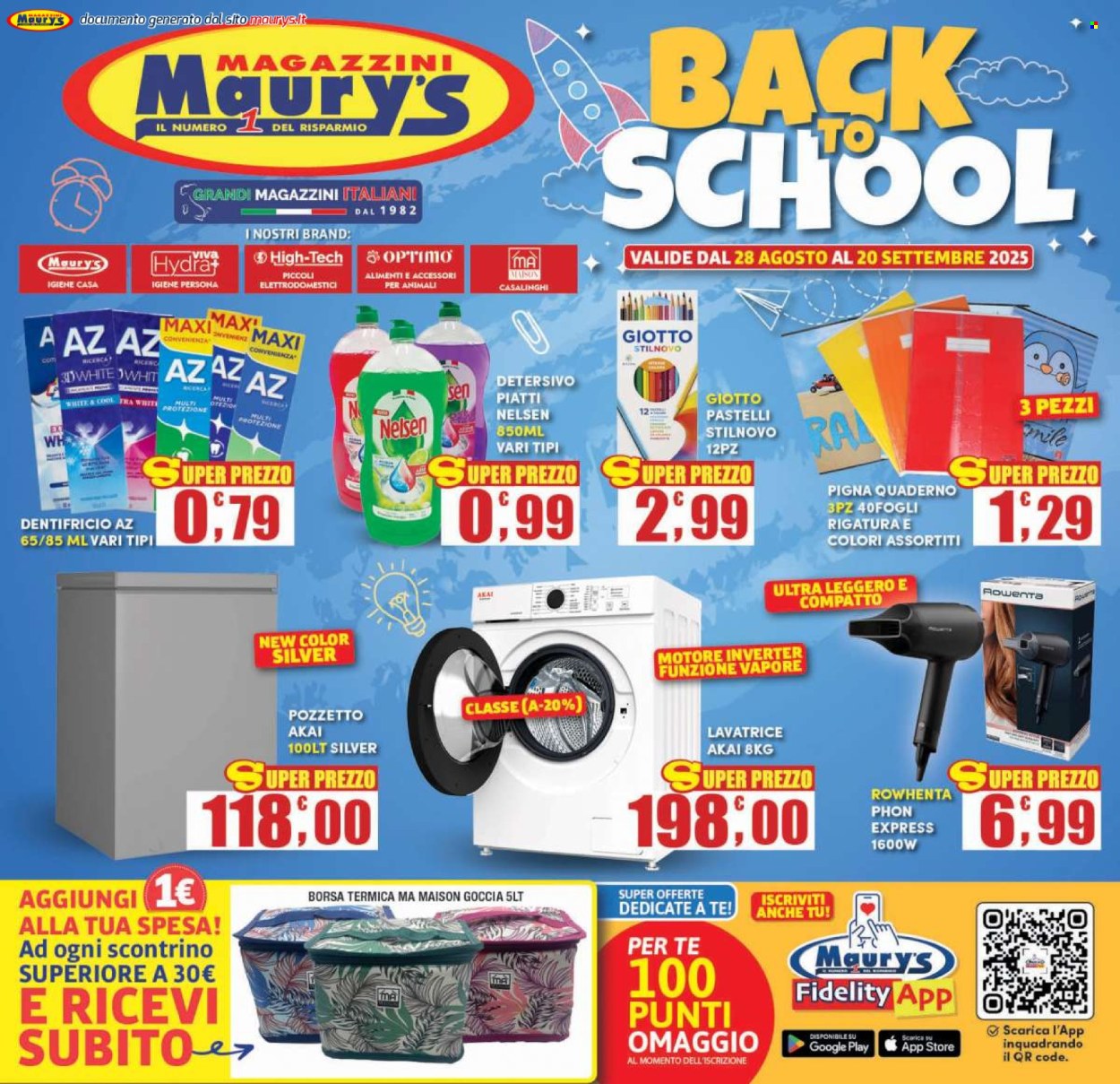 Volantino Maury's - 28/8/2025 - 20/9/2025. Pagina 1
