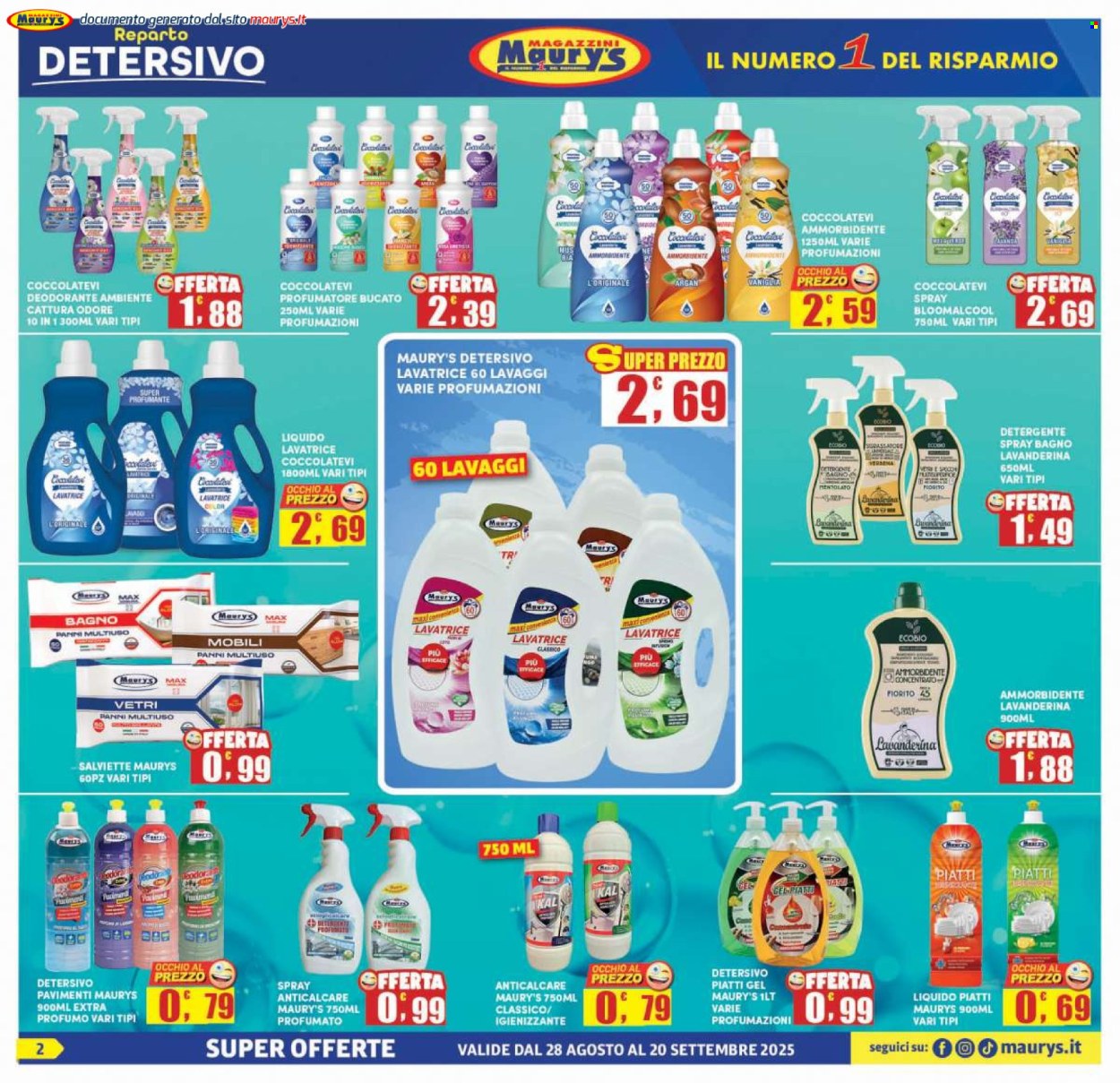Volantino Maury's - 28/8/2025 - 20/9/2025. Pagina 2