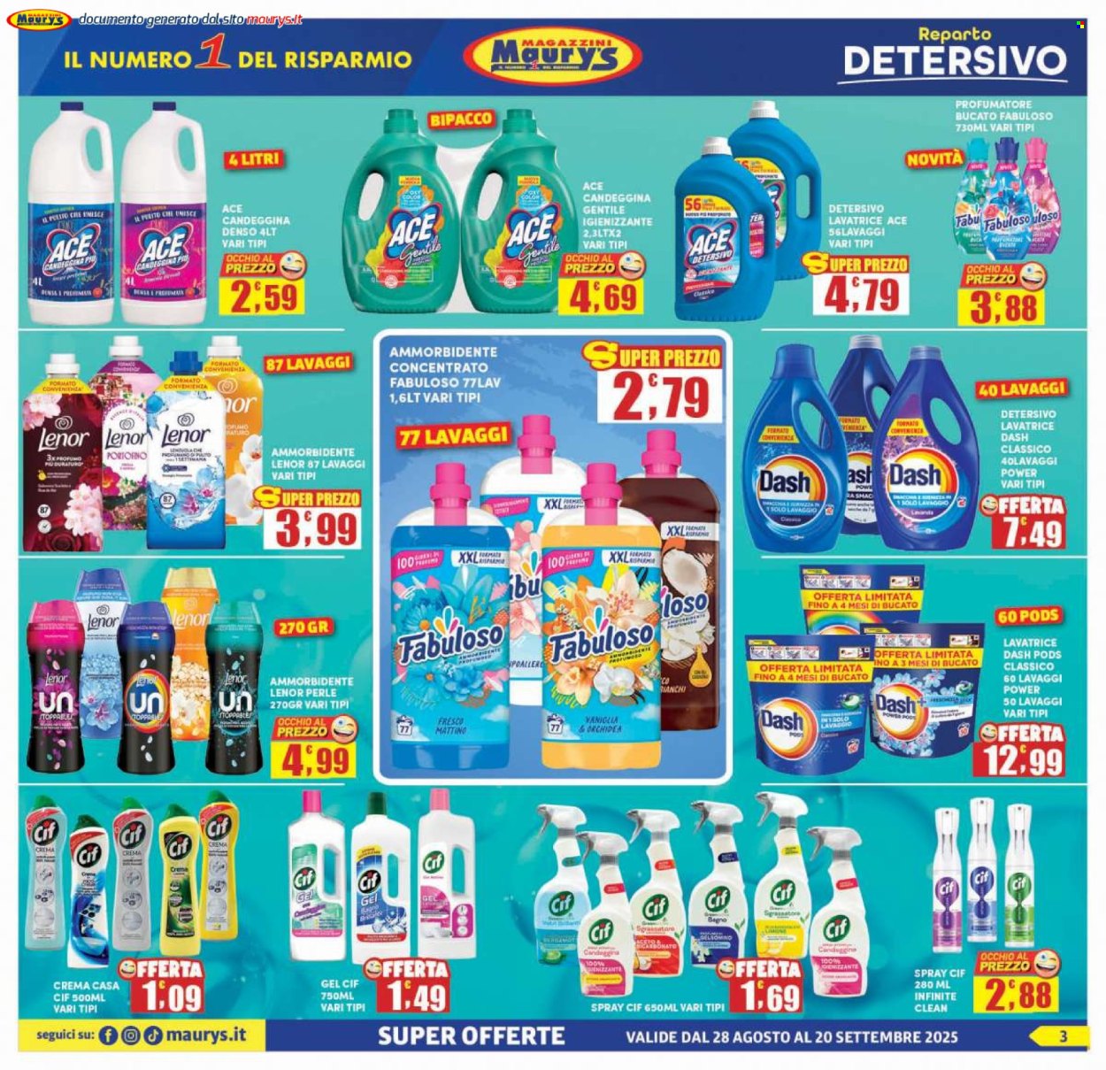 Volantino Maury's - 28/8/2025 - 20/9/2025. Pagina 3