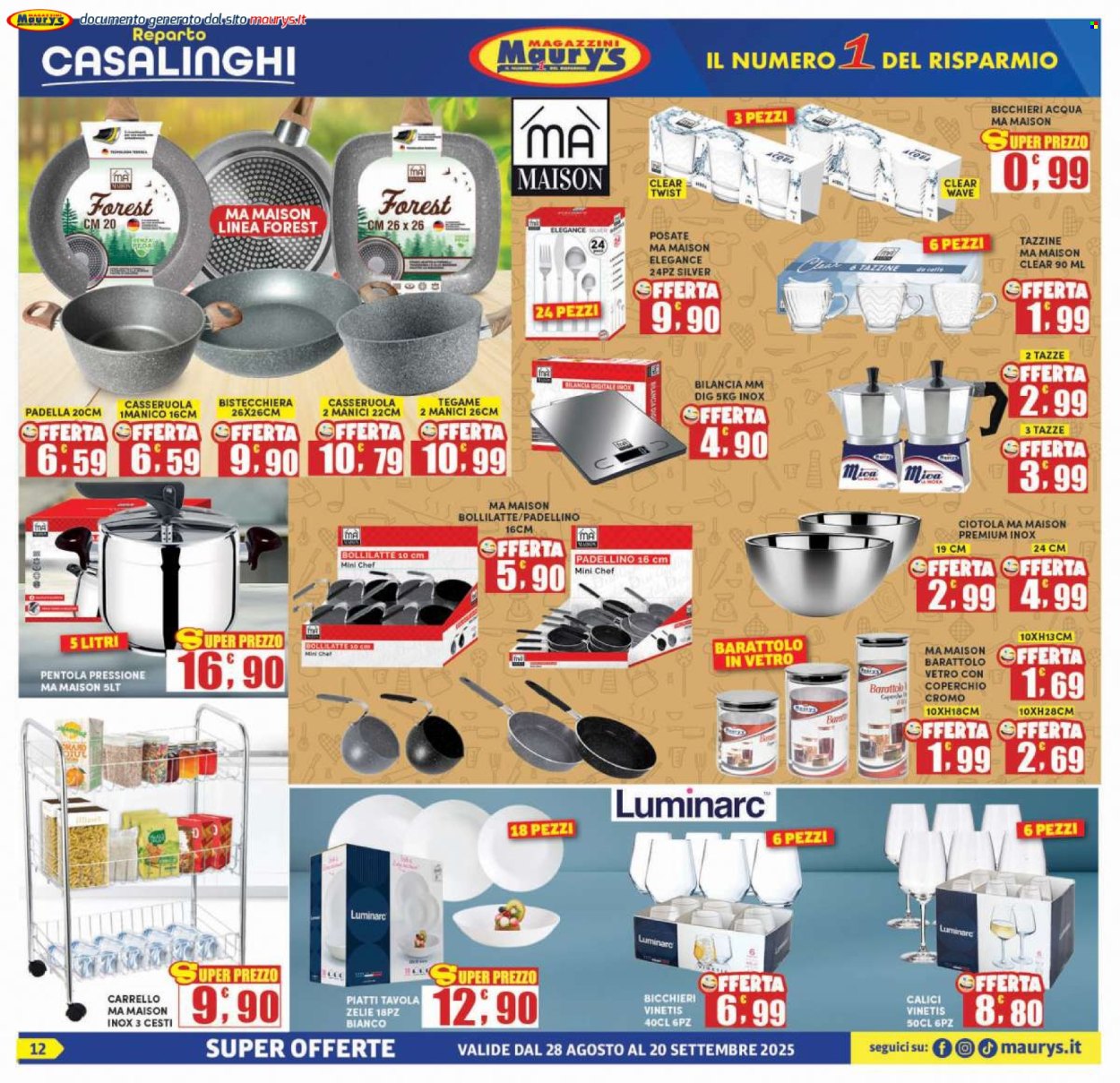 Volantino Maury's - 28/8/2025 - 20/9/2025. Pagina 12