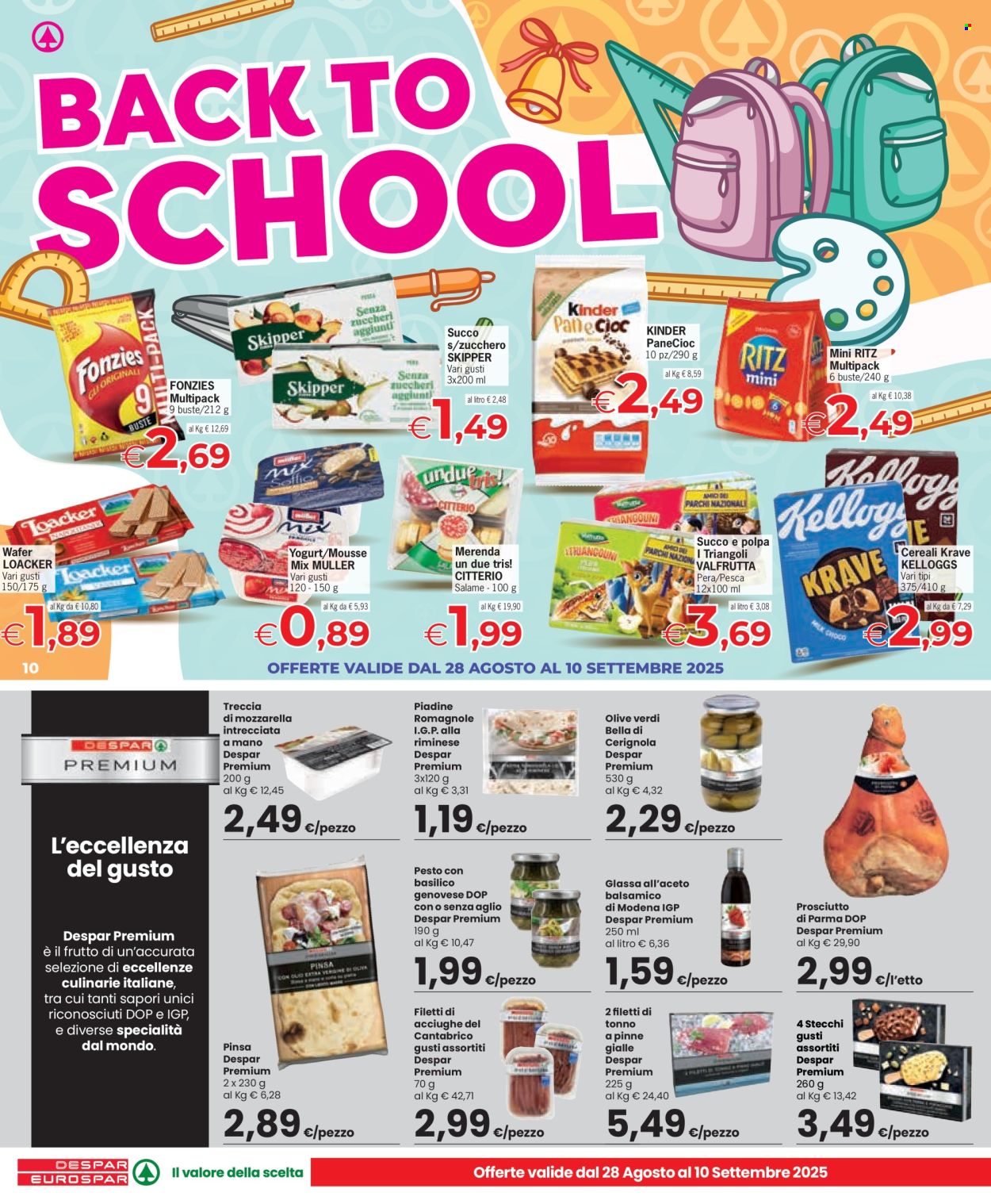 Volantino Eurospar - 28/8/2025 - 10/9/2025. Pagina 6