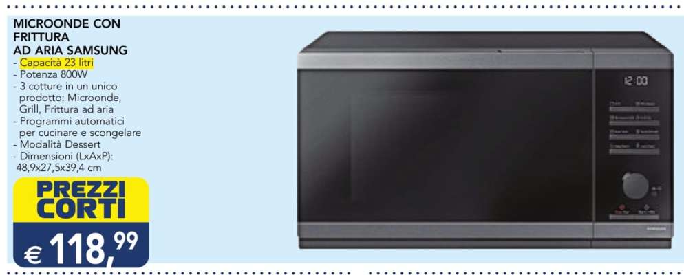 MICROONDE CON FRITTURA AD ARIA SAMSUNG