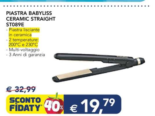 PIASTRA BABYLISS CERAMIC STRAIGHT ST089E