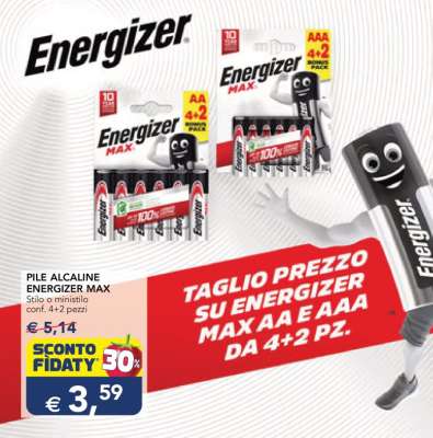 PILE ALCALINE ENERGIZER MAX