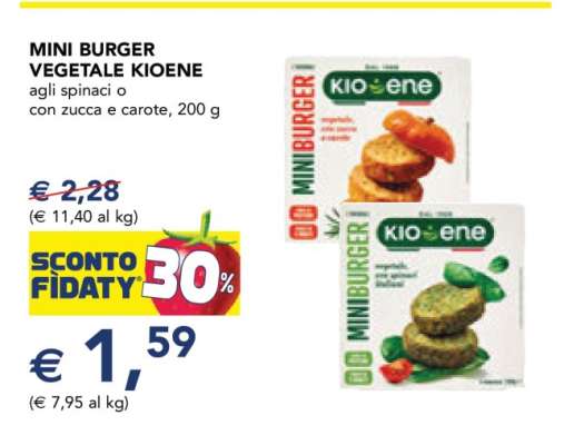 MINI BURGER VEGETALE KIOENE