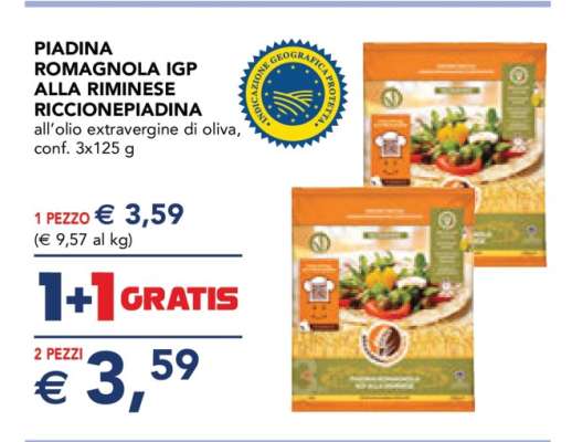 PIADINA ROMAGNOLA IGP ALLA RIMINESE RICCIONEPiadina