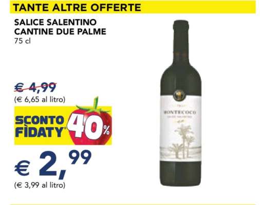 SALICE SALENTINO CANTINE DUE PALME