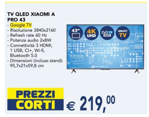 TV QLED XIAOMI A PRO 43