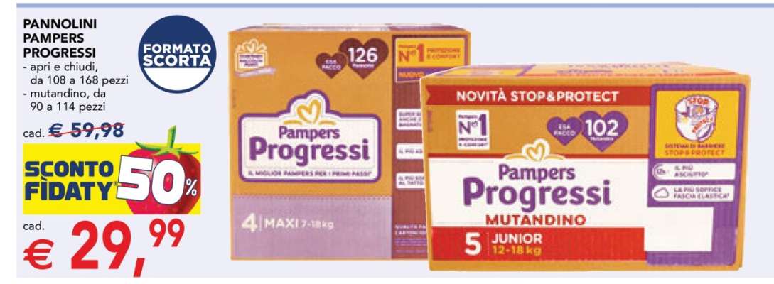 Pannolini Pampers Progressi