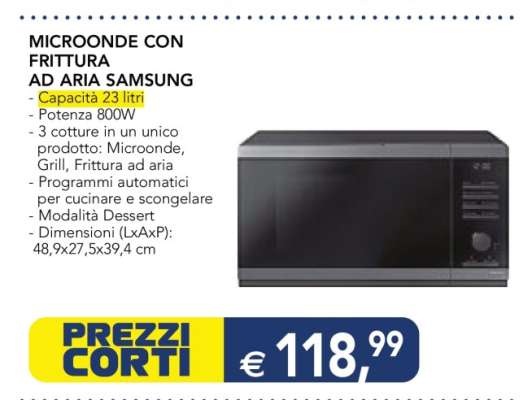 MICROONDE CON FRITTURA AD ARIA SAMSUNG
