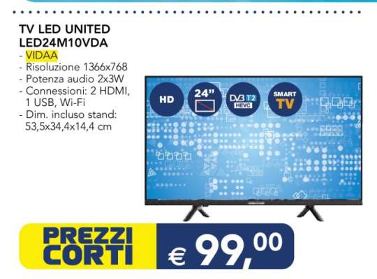 TV LED UNITED LED24M10VDA