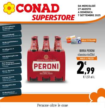 Volantino Conad Superstore - 27/8/2025 - 7/9/2025.