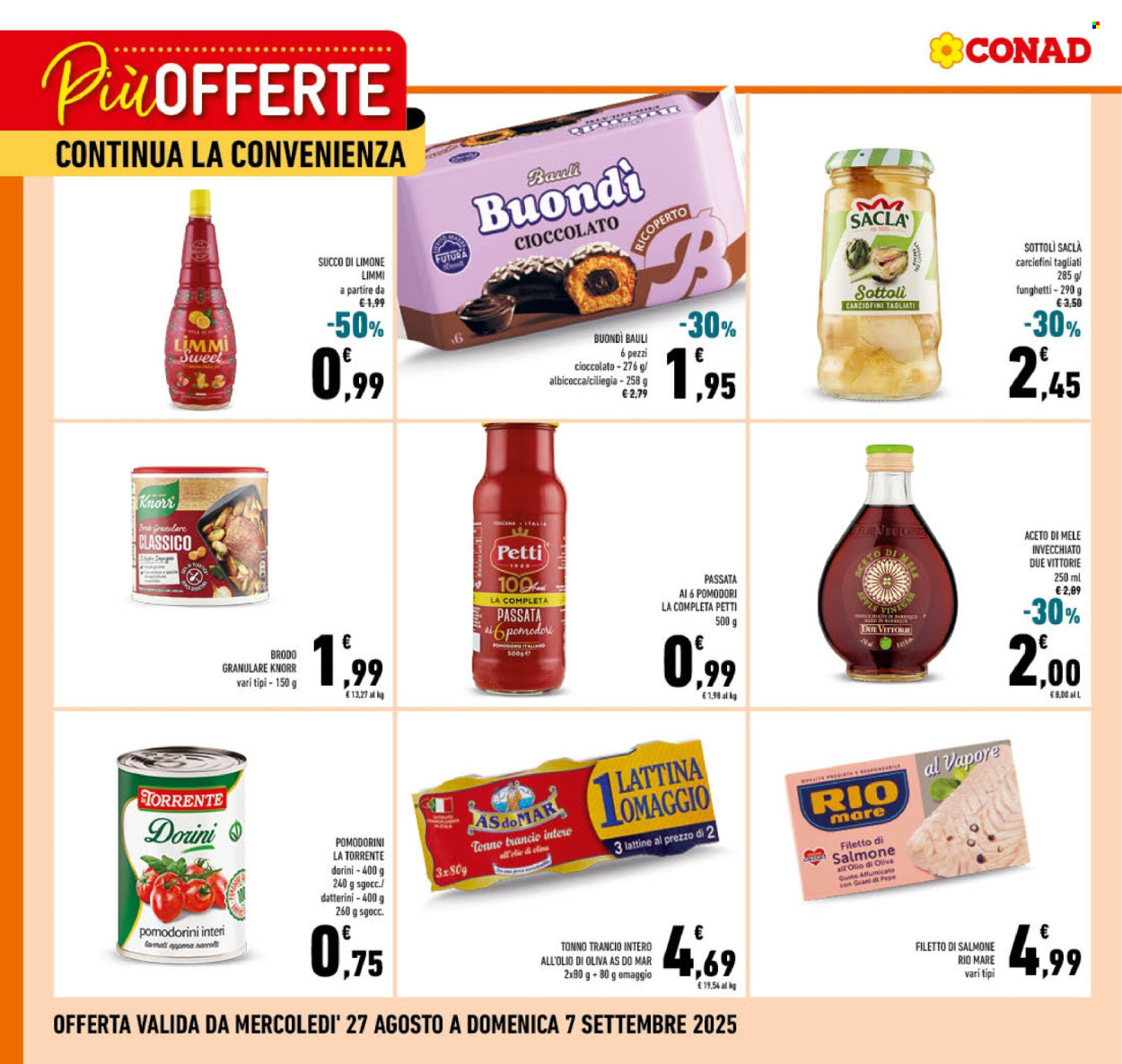 Volantino Conad - 27/8/2025 - 7/9/2025. Pagina 1