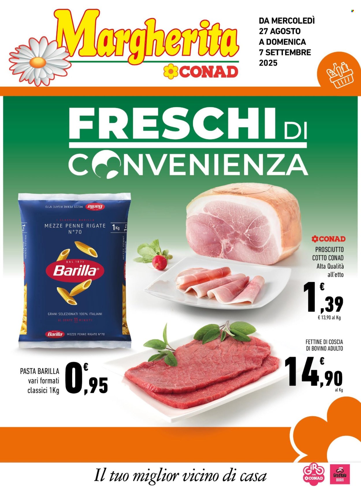 Volantino Margherita Conad - 27/8/2025 - 7/9/2025. Pagina 1