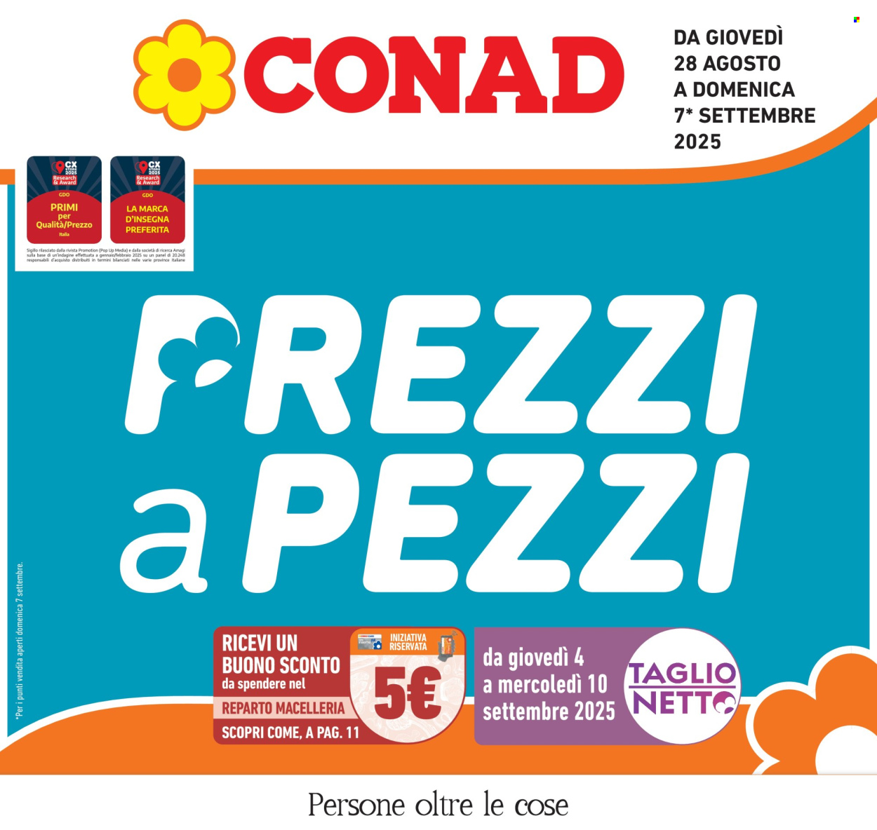 Volantino Conad - 28/8/2025 - 7/9/2025. Pagina 1