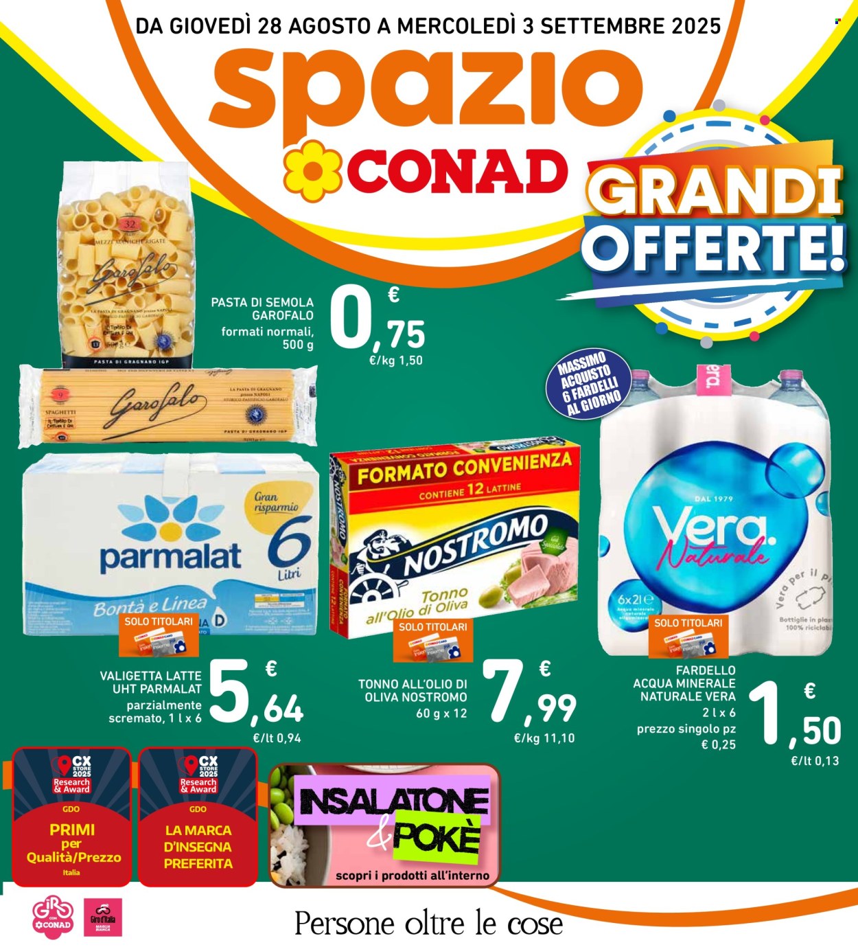 Volantino Spazio Conad - 28/8/2025 - 3/9/2025. Pagina 1