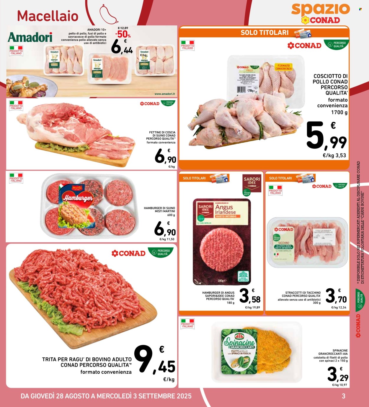 Volantino Spazio Conad - 28/8/2025 - 3/9/2025. Pagina 3