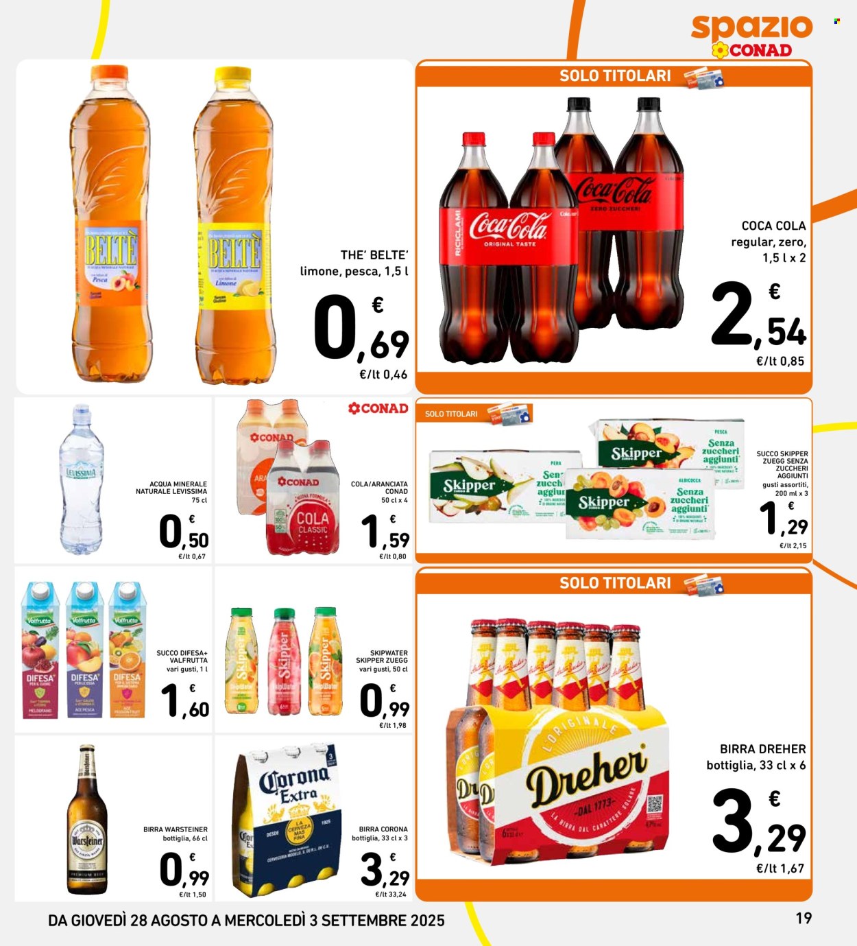 Volantino Spazio Conad - 28/8/2025 - 3/9/2025. Pagina 19