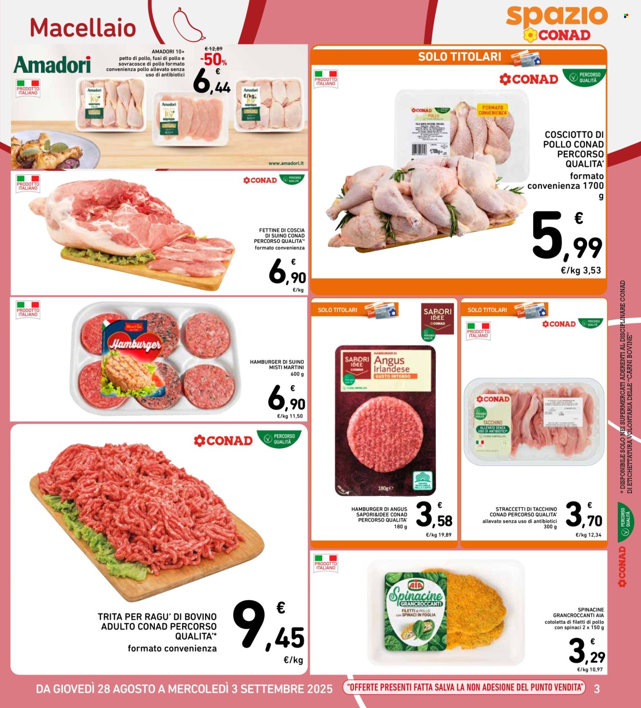 Volantino Spazio Conad - 28/8/2025 - 3/9/2025. Pagina 3