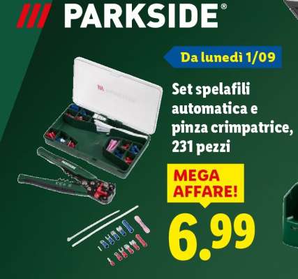 Set spelafili automatica e pinza crimpatrice, 231 pezzi