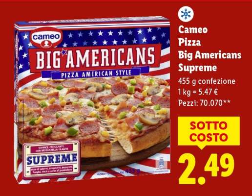 Cameo Pizza Big Americans Supreme