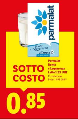 Parmalat Bontà e Leggerezza Latte 1,2% UHT