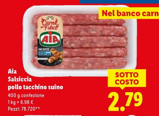 Aia Salsiccia pollo tacchino suino