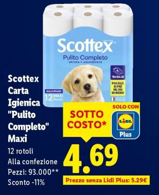 Scottex Carta Igienica "Pulito Completo" Maxi